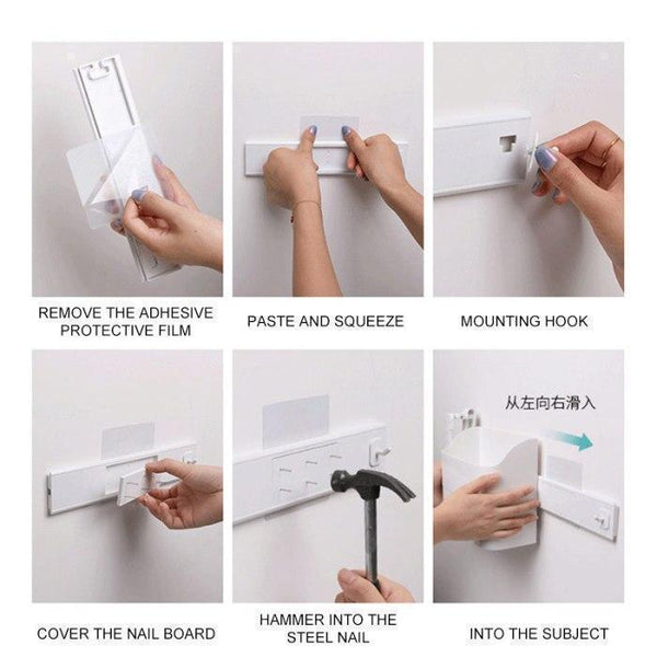 Multi-function Wall Mounted Bedside Shelf with Phone Holder