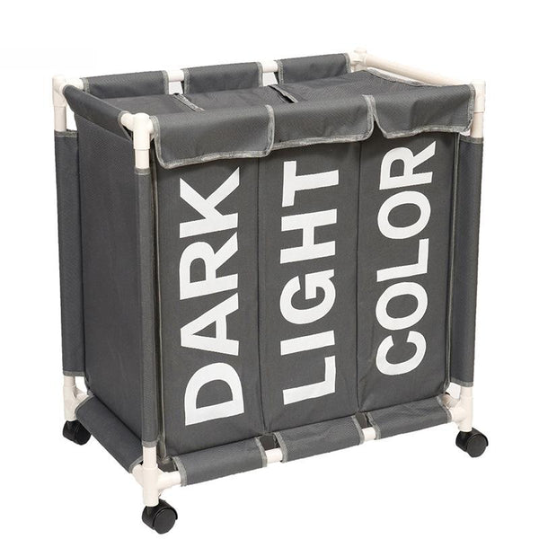LAUNDRY BASKET ORGANIZER WITH WHEELS