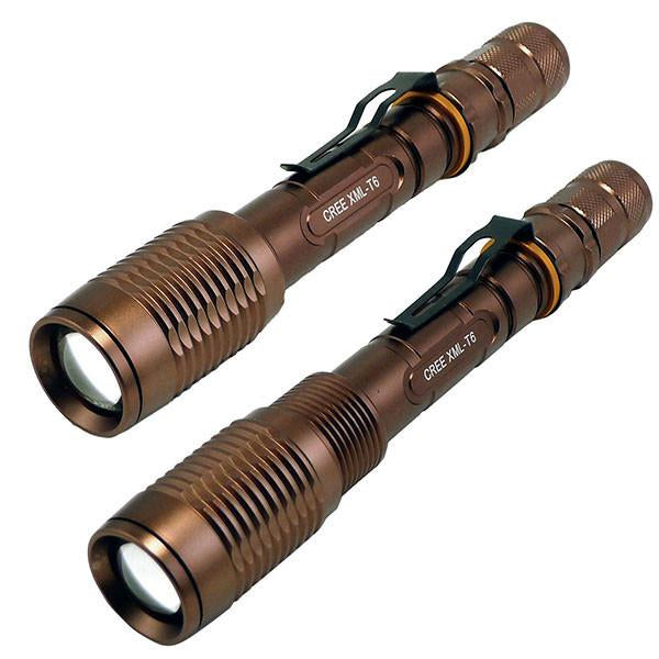 Tactical Flashlight 1200 Lumen CREE T6 LED  5 Mode Torch + 18650 Battery + Charger Get 2 for Only $29.95