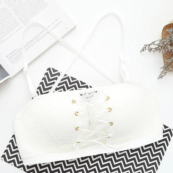 LACE STRAPLESS BANDEAU BRA