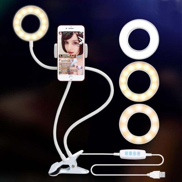 SELFIE RING LIGHT & PHONE HOLDER