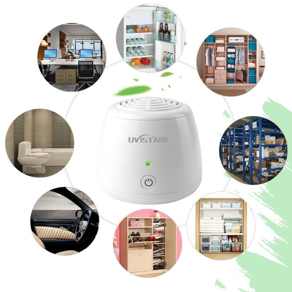 Home Portable Mini Air Purifier USB Cable & Battery Dual Power Air Cleaner Anion Ionizer Negative Ion Generator Ozone Generator