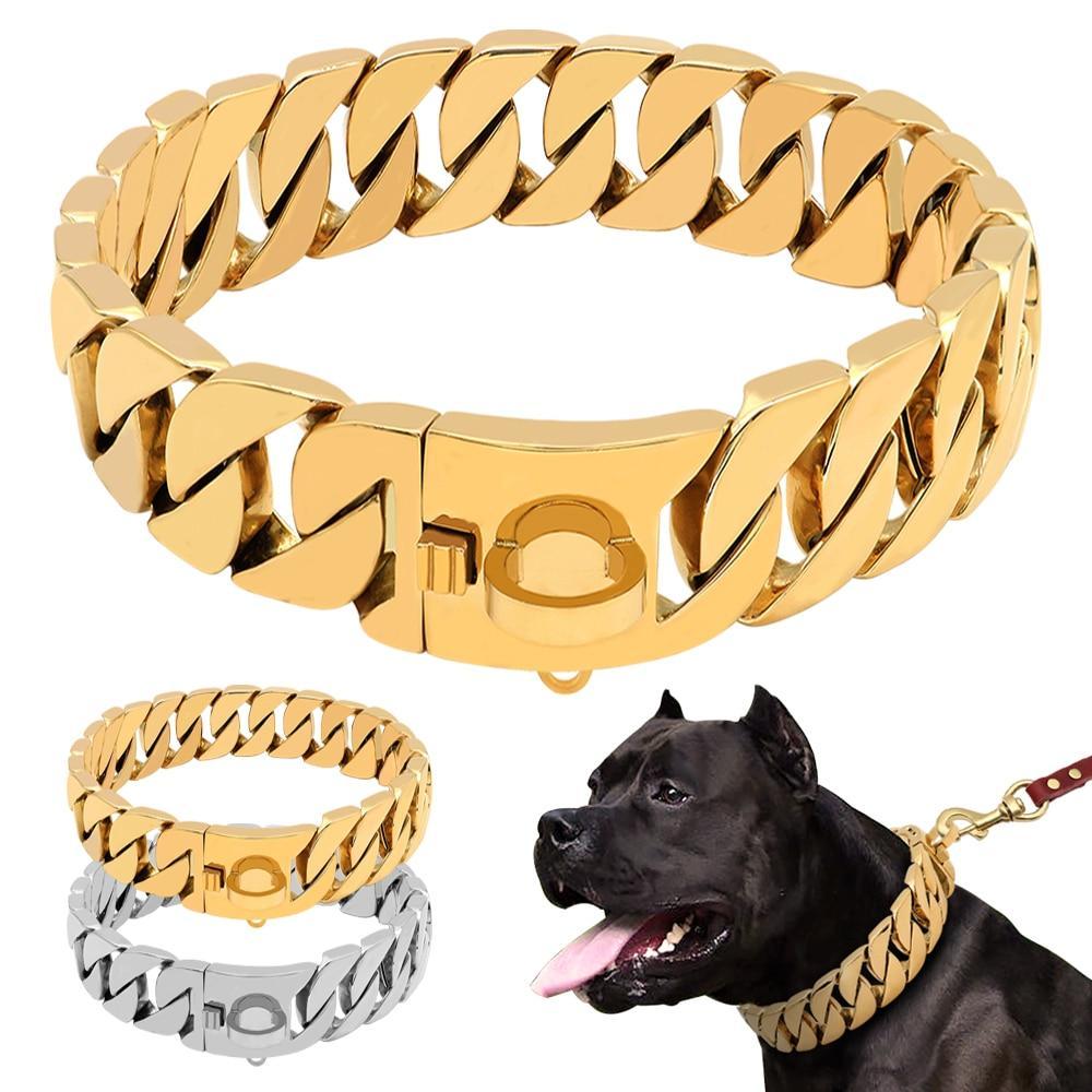 CUBAN CHAIN DOG COLLAR