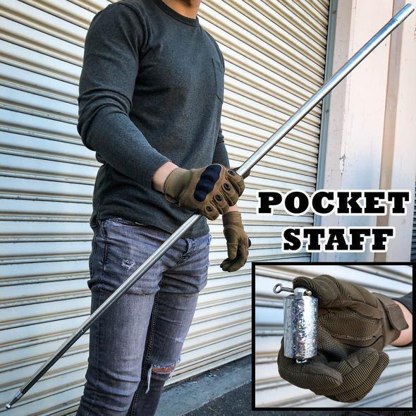 Magic Stick Portable Martial Arts Metal Magic Pocket Bo Staff