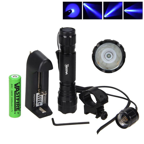 Led Tactical Flashlight+Optional Rechargeable 18650 Battery & Charger