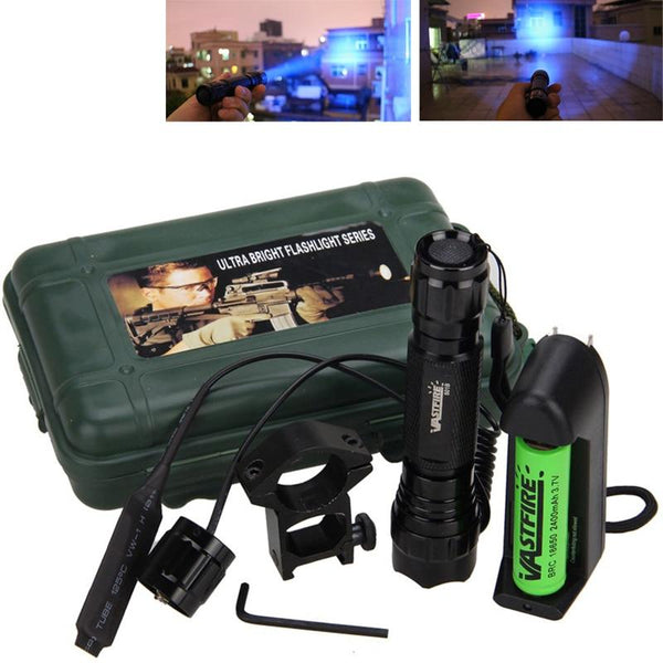 Led Tactical Flashlight+Optional Rechargeable 18650 Battery & Charger