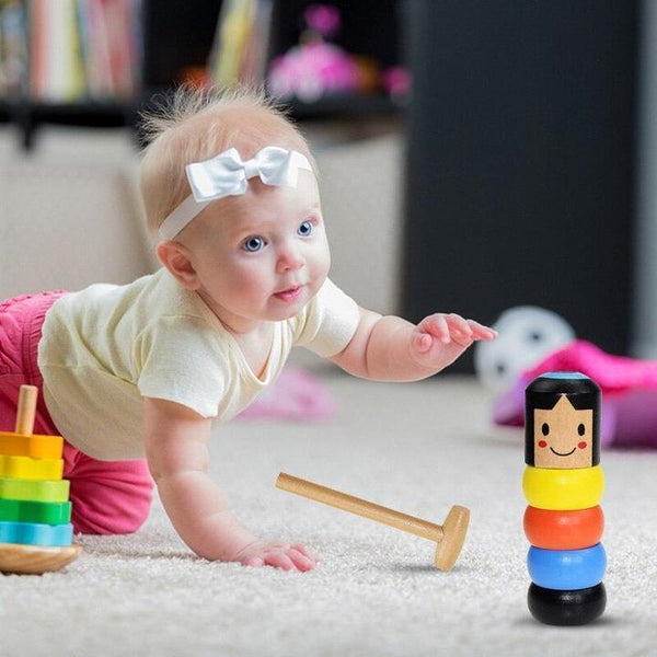 Little Wooden Man Who Can't Beat Interesting Magic Toy