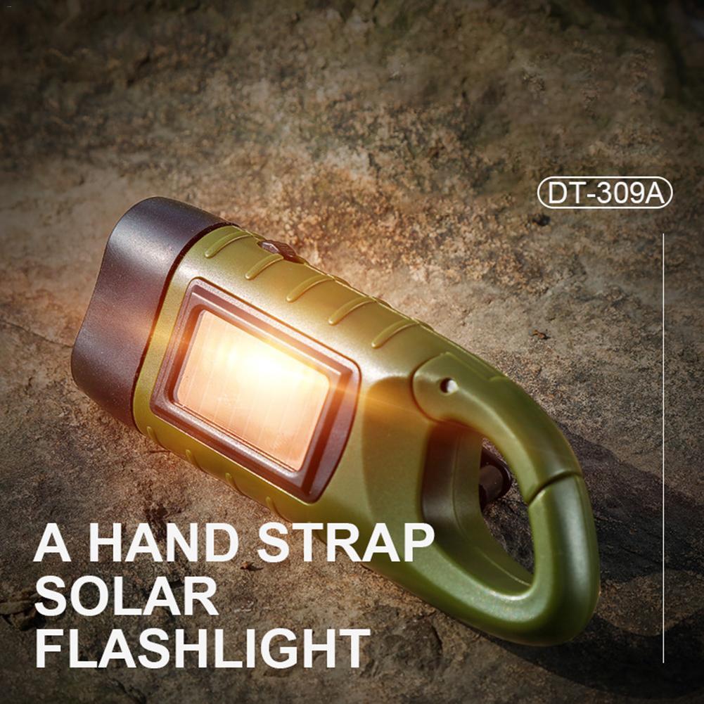 Mini Emergency Hand Crank Dynamo Solar Flashlight