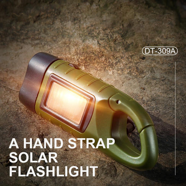 Mini Emergency Hand Crank Dynamo Solar Flashlight