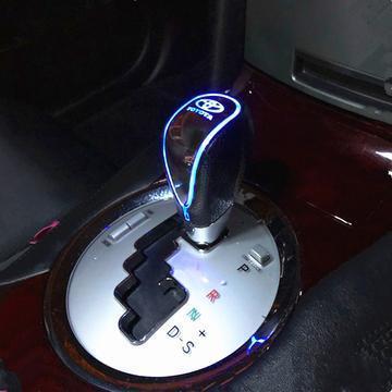 Car Logo LED Leather Shift Lever