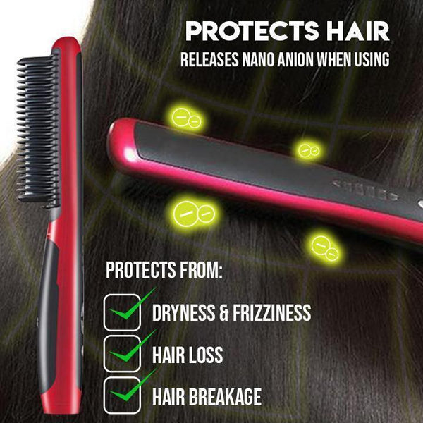DUAL-PURPOSE HAIR STRAIGHTENER COMB