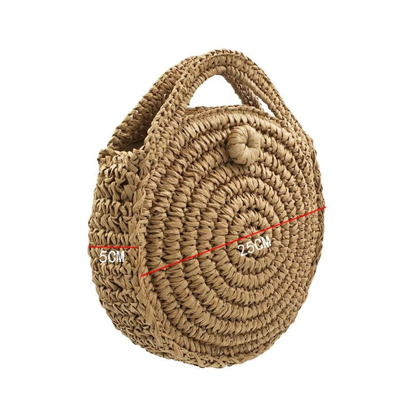 Handmade Round Rattan Woven Bag