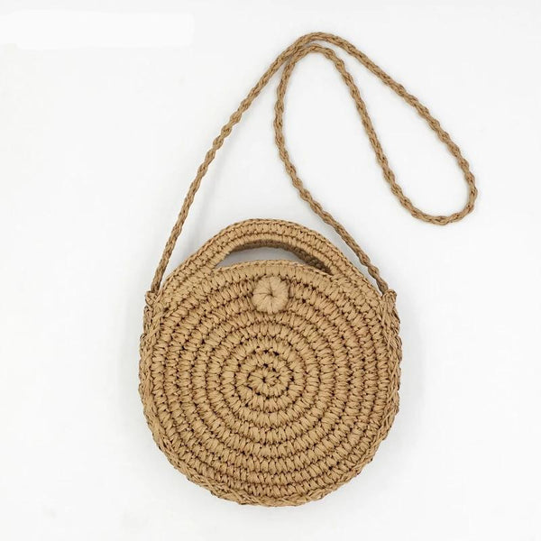 Handmade Round Rattan Woven Bag