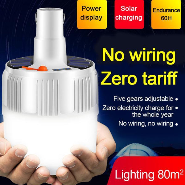 Solar Rechargeable LED Bulb Lamp
