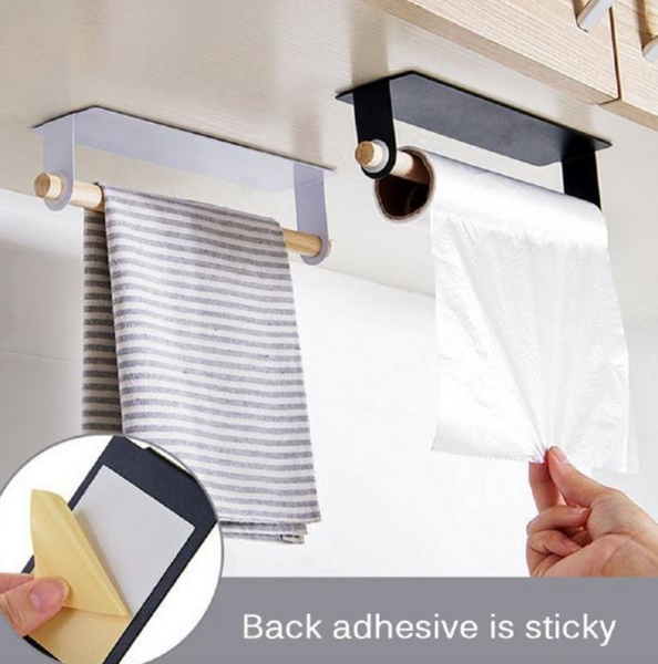 Bathroom Self-adhesive Wall-mounted Roll Paper Towel Holder Rack