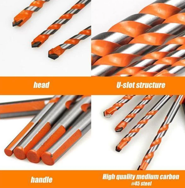 Multifunctional Drill Bits 5 Pc, Ceramic Glass