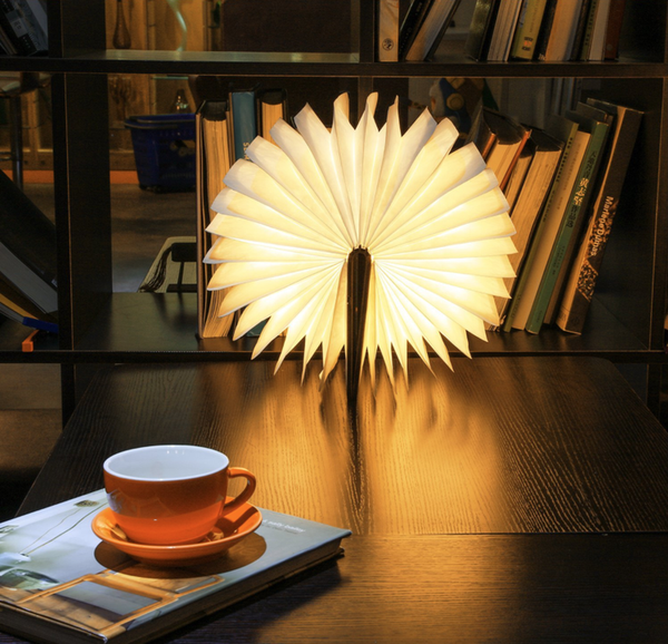 Creative Book Shaped Wooden Lamp
