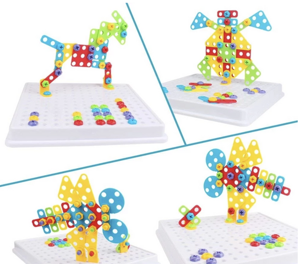 Children's Toy Electric Drill Screw Puzzle