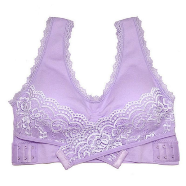 Front Cross Adjustable Side Buckle Lace Bra