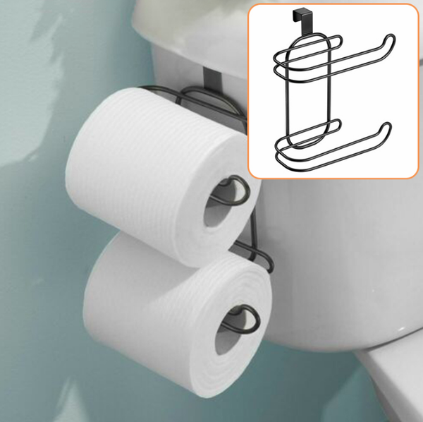 HomeZ™ Roll Paper Holder Toilet Tissue Towel Storage Organizer Hanging Shelf Rack Kitchen