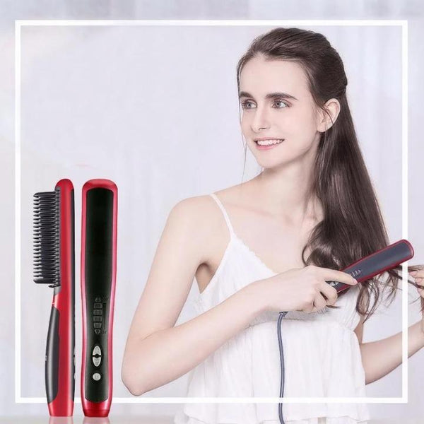 DUAL-PURPOSE HAIR STRAIGHTENER COMB