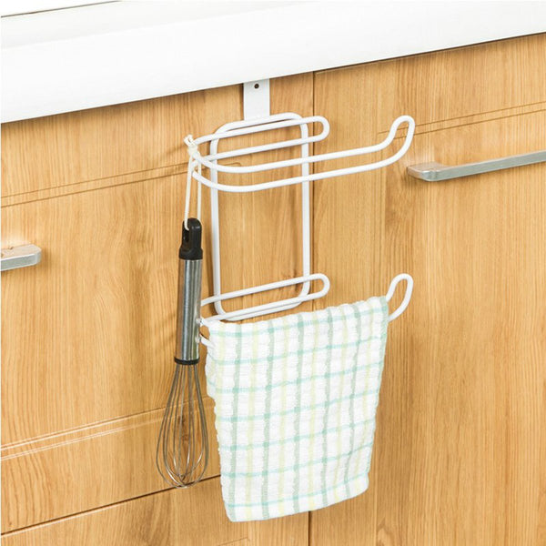HomeZ™ Roll Paper Holder Toilet Tissue Towel Storage Organizer Hanging Shelf Rack Kitchen