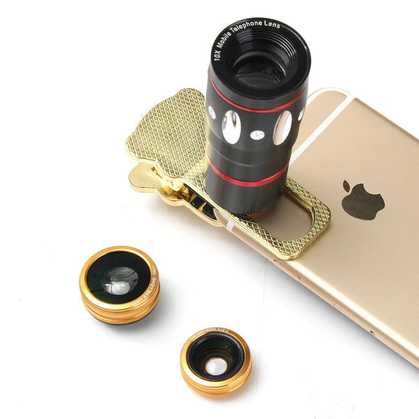 Clip-On 10X Zoom Telephoto Lens For Smartphone and Tablet