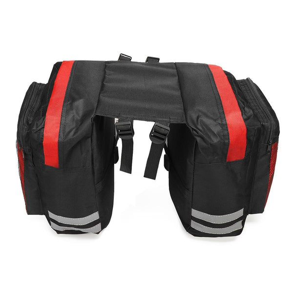 BIKIGHT 600D 20L Cycling Bike Luggage Bag Bicycle Rear Rack Seat Saddle Bag Cycling Pannier Waterproof - Black