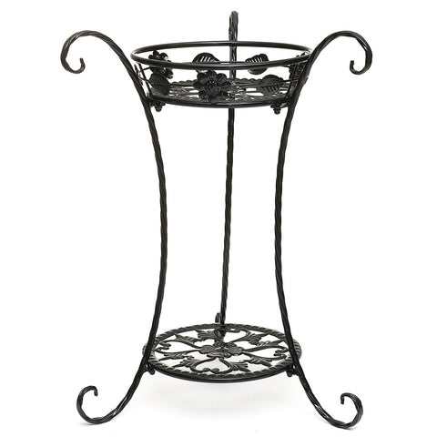 Garden Balcony Indoor Wrought Iron Flower Pot Stand Plants Shelf Rack Holder Shelves
