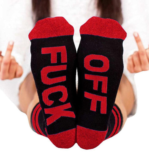 Women's FUCK OFF Printed Socks