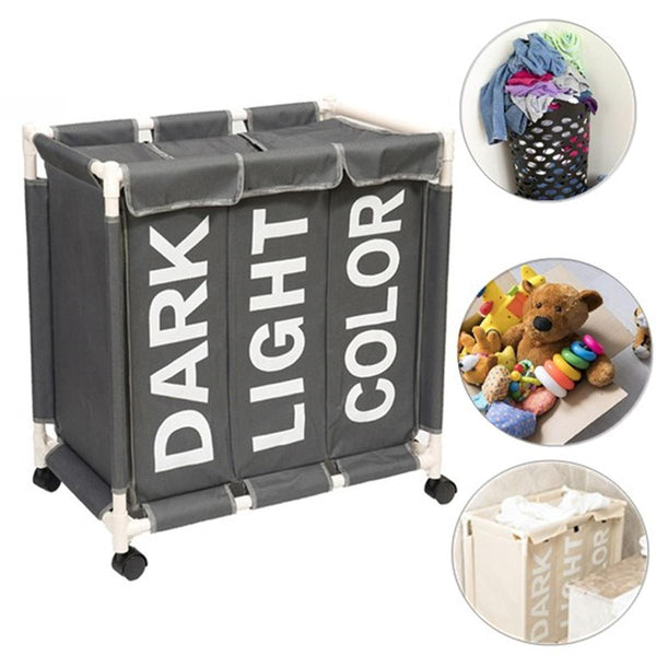 LAUNDRY BASKET ORGANIZER WITH WHEELS