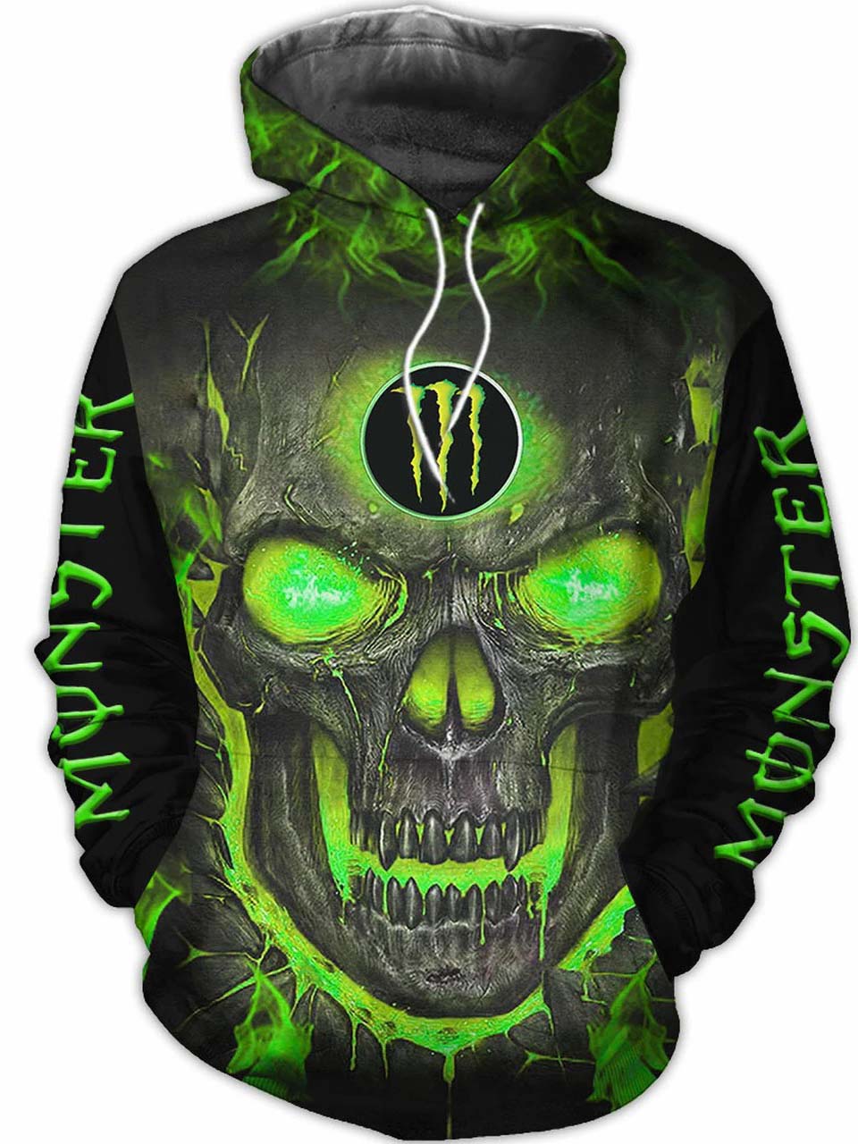 Men's Monster Energy Halloween Skull Hoodie