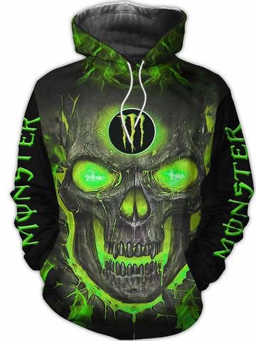 Men's Monster Energy Halloween Skull Hoodie