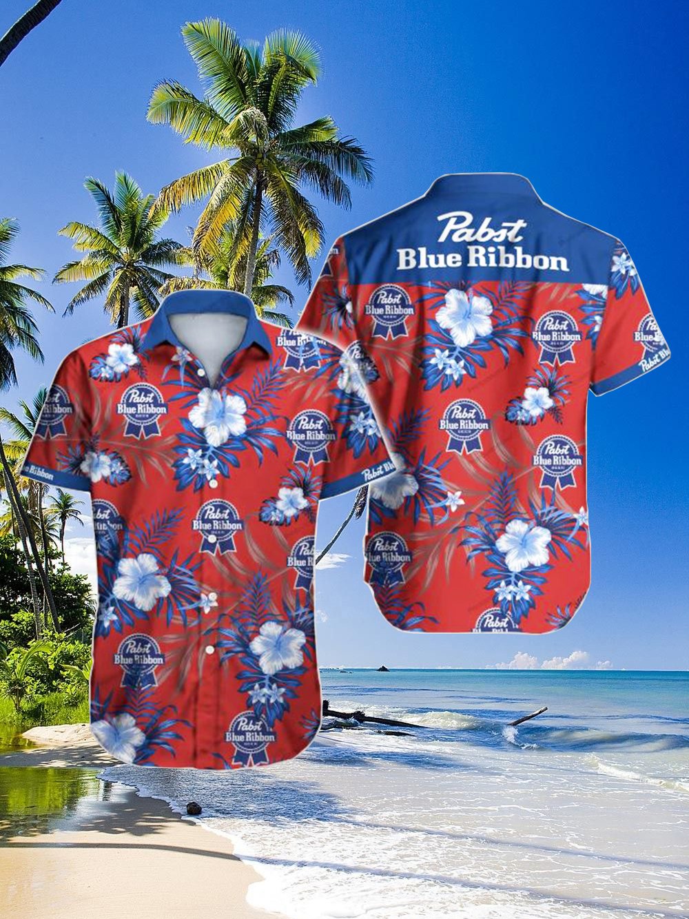 Men's Liquor PABST BLUE RIBBON Printed Shirt