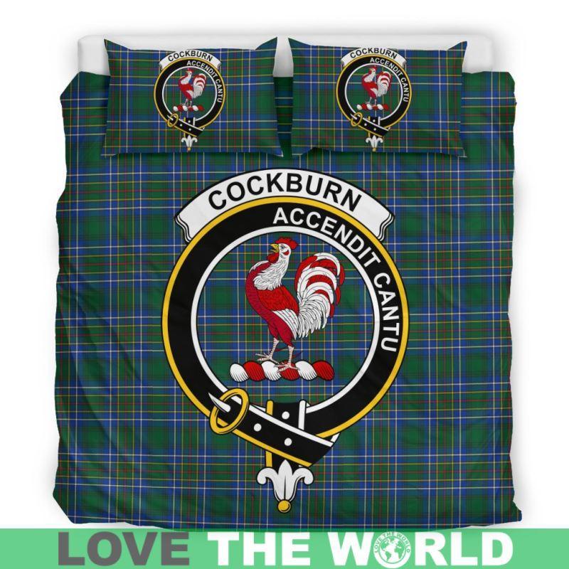 Cockburn Ancient Clan Badge Tartan Bedding Set K5
