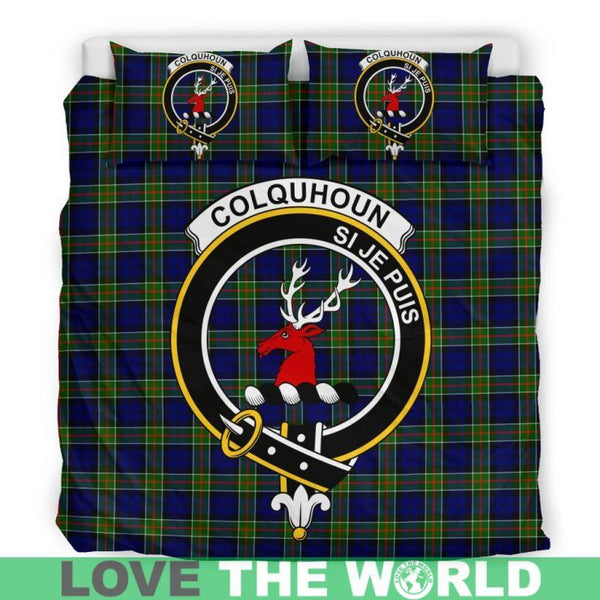 Colquhoun Modern Clan Badge Tartan Bedding Set K5