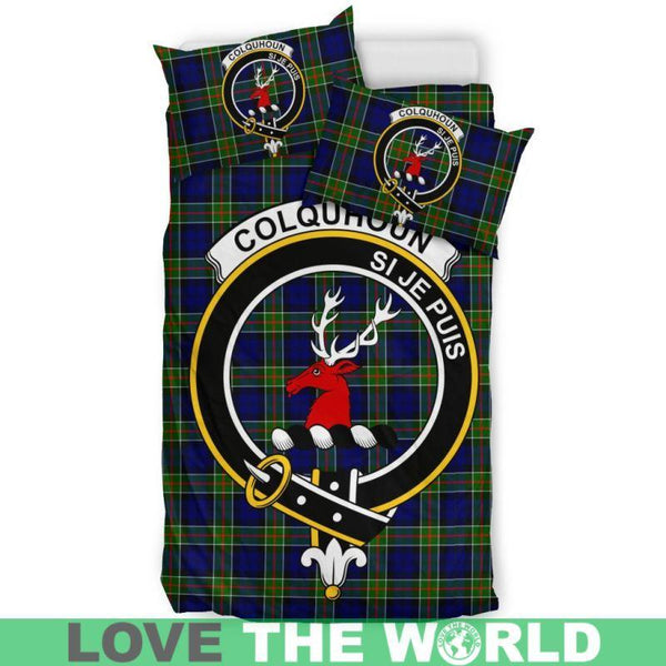 Colquhoun Modern Clan Badge Tartan Bedding Set K5