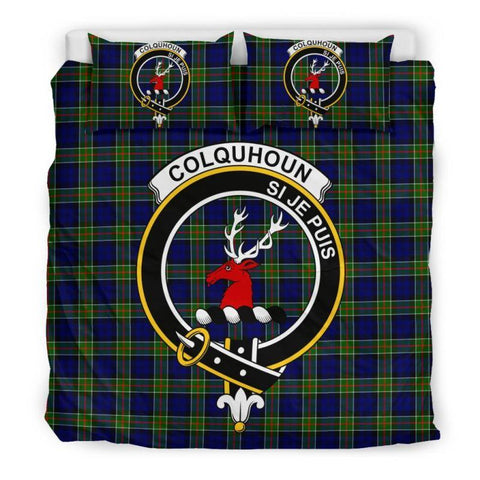 Colquhoun Modern Clan Badge Tartan Bedding Set K5