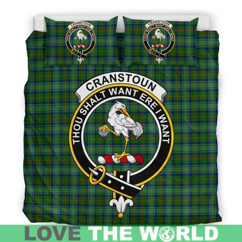 Cranstoun Modern Clan Badge Tartan Bedding Set K5