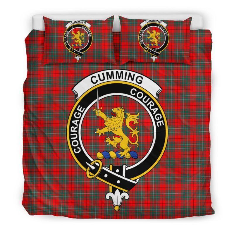 Cumming Modern Clan Badge Tartan Bedding Set K5