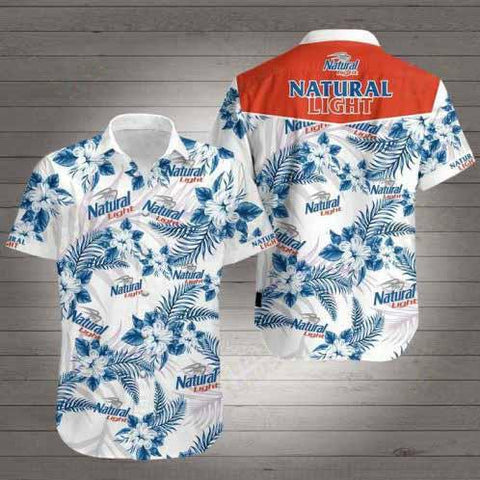 Men's Beach Liquor NATURAL LIGHT Printed Shirt