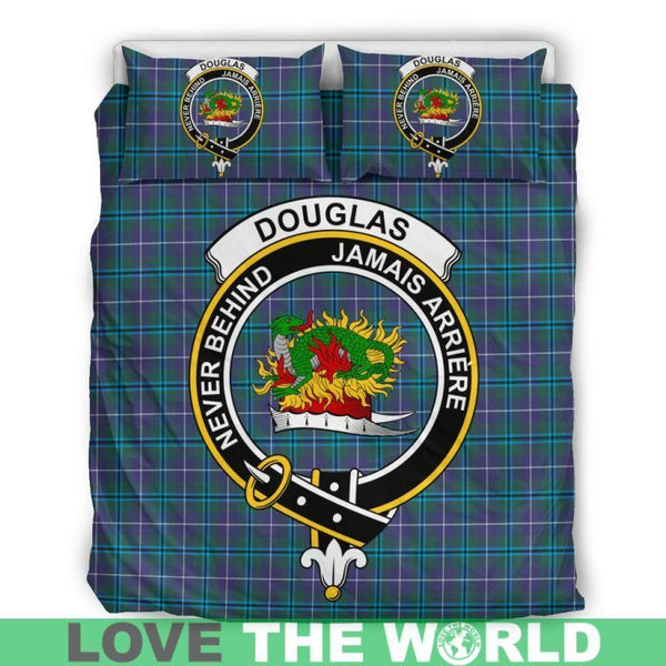 Douglas Modern Clan Badge Tartan Bedding Set K7