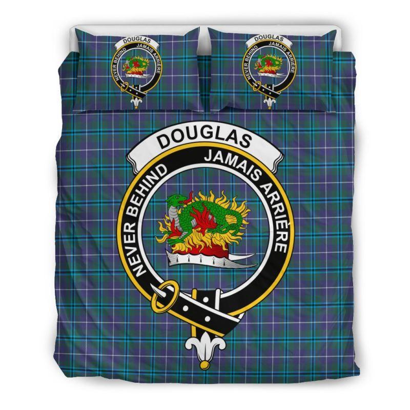 Douglas Modern Clan Badge Tartan Bedding Set K7