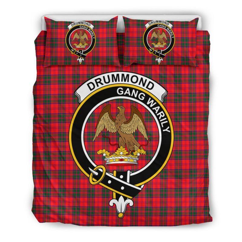 Drummond Modern Clan Badge Tartan Bedding Set K7