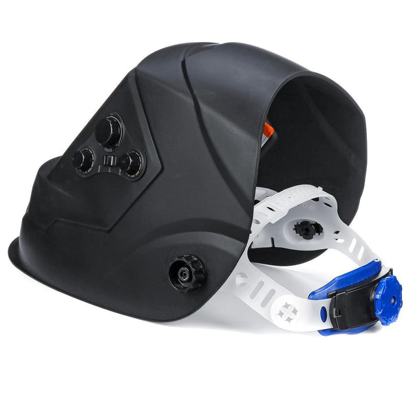 Solar Auto-Darkening Welding Helmet With Big View Area 4 Sensors External Adjustment Arc Tig Mig DIN5-DIN13