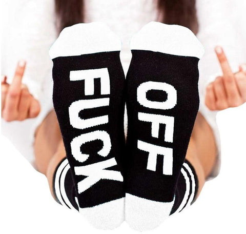 Women's FUCK OFF Printed Socks