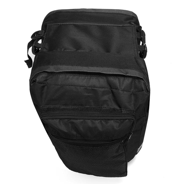 BIKIGHT 600D 20L Cycling Bike Luggage Bag Bicycle Rear Rack Seat Saddle Bag Cycling Pannier Waterproof - Black