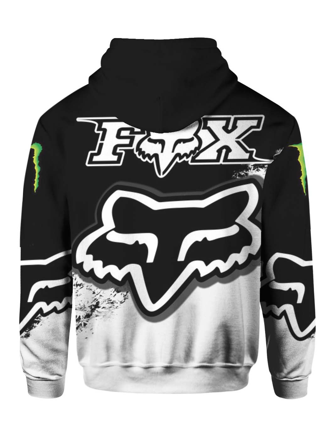 Monster Energy And Fox Racing Full Printing Hoodie