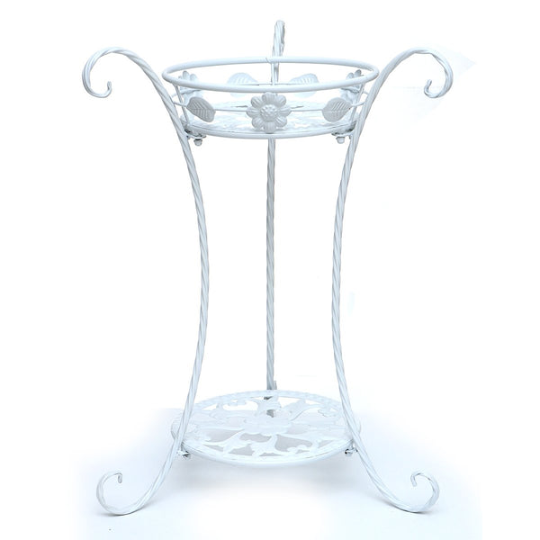 Garden Balcony Indoor Wrought Iron Flower Pot Stand Plants Shelf Rack Holder Shelves