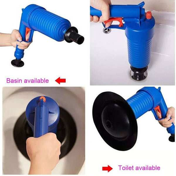 High Pressure Air Toilet Drain Blaster Pump Plunger Sink Pipe Clog Home Remover Cleaner Tool